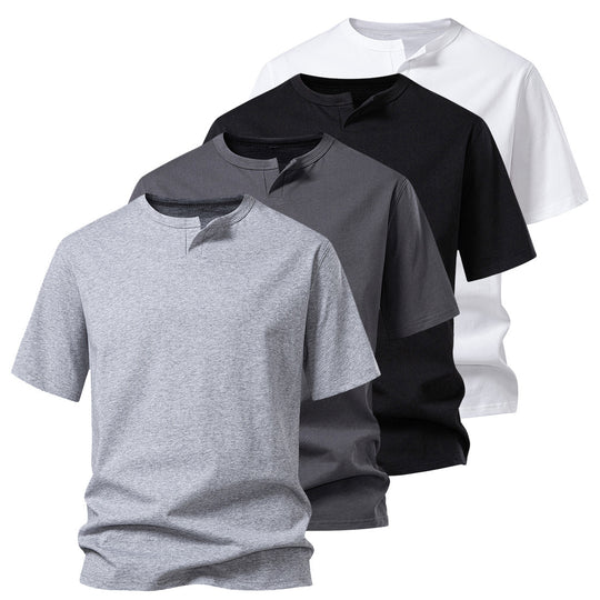 Herren T-Shirt mit modernem Ausschnitt und komfortablem Schnitt EB
