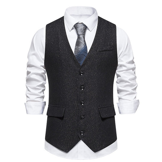 Herren elegante Weste mit feinen Knopfdetails EB