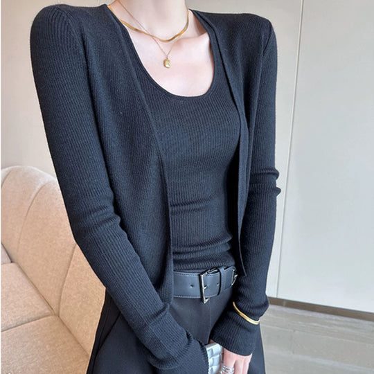 Damen Eleganter und bequemer Cardigan im minimalistischen Design EB