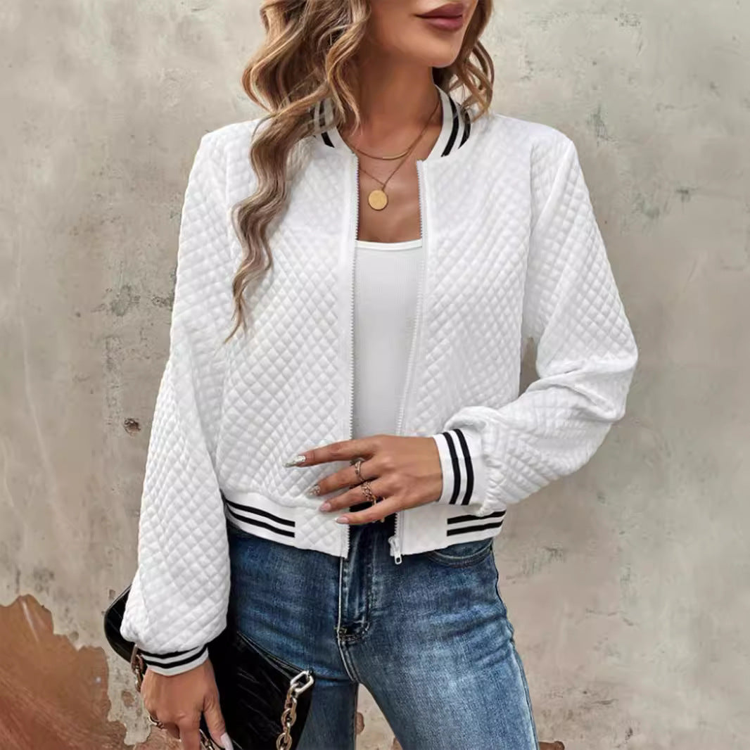 Damen leichte Steppjacke mit Sportstreifen EB
