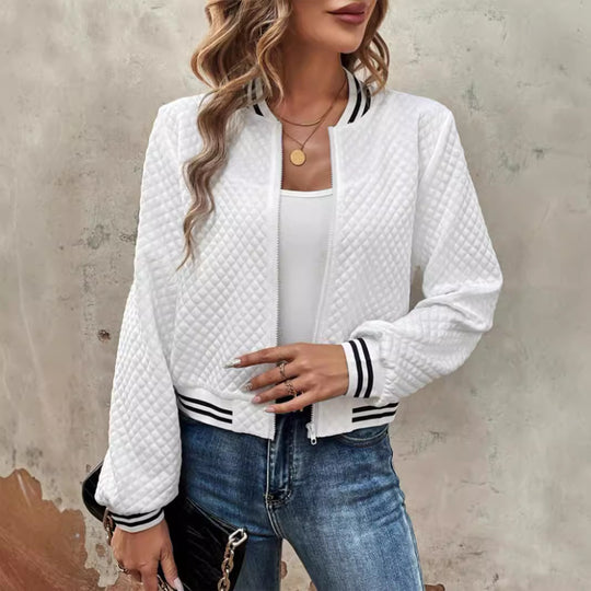 Damen leichte Steppjacke mit Sportstreifen EB