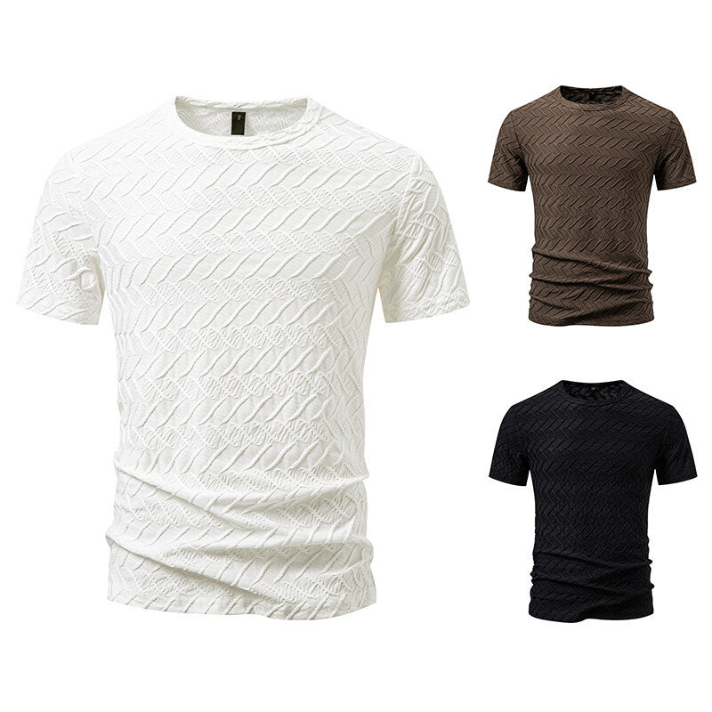 Herren Strukturiertes Kurzarmshirt mit modernem Design EB