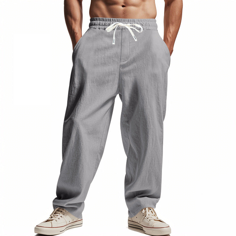 Herren bequeme und lässige Freizeithose mit elastischem Bund und seitlichen Taschen EB