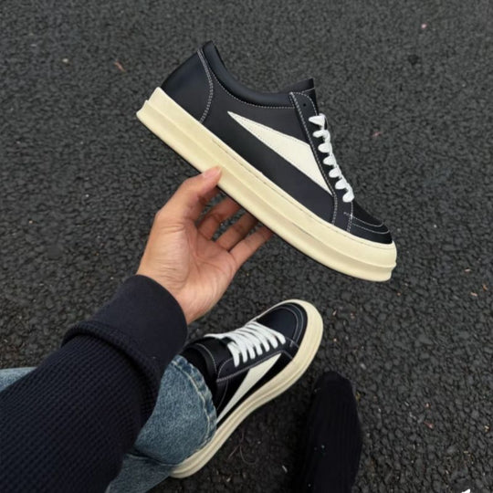 Damen modische Sneakers mit hochwertiger Leder-Oberfläche und dämpfender Sohle EB