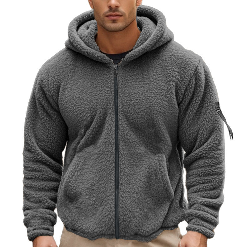 Herren Fleecekapuzenpullover mit ergonomischem Schnitt und praktischen Reißverschlusstaschen EB