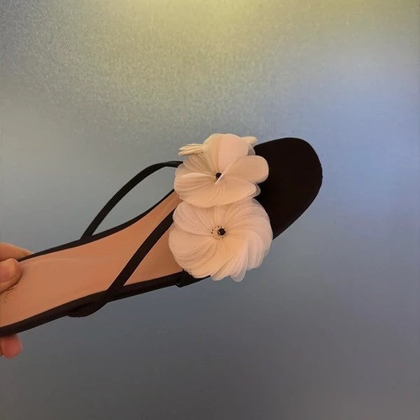 Damen Elegante Sandalen mit floralen Applikationen EB