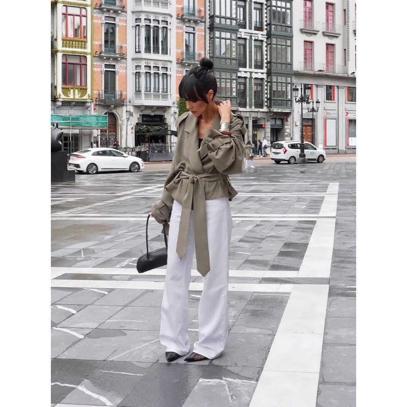 Damen Oversized Trenchcoat mit schickem Gürtel EB