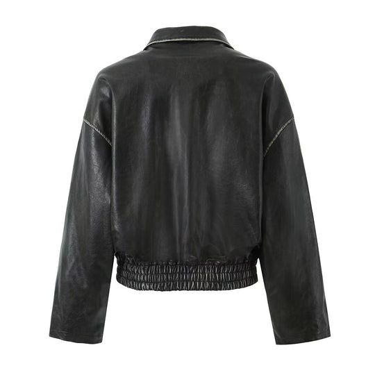 Damen jacke mit modernem Schnitt und praktischen Reißverschlusstaschen EB