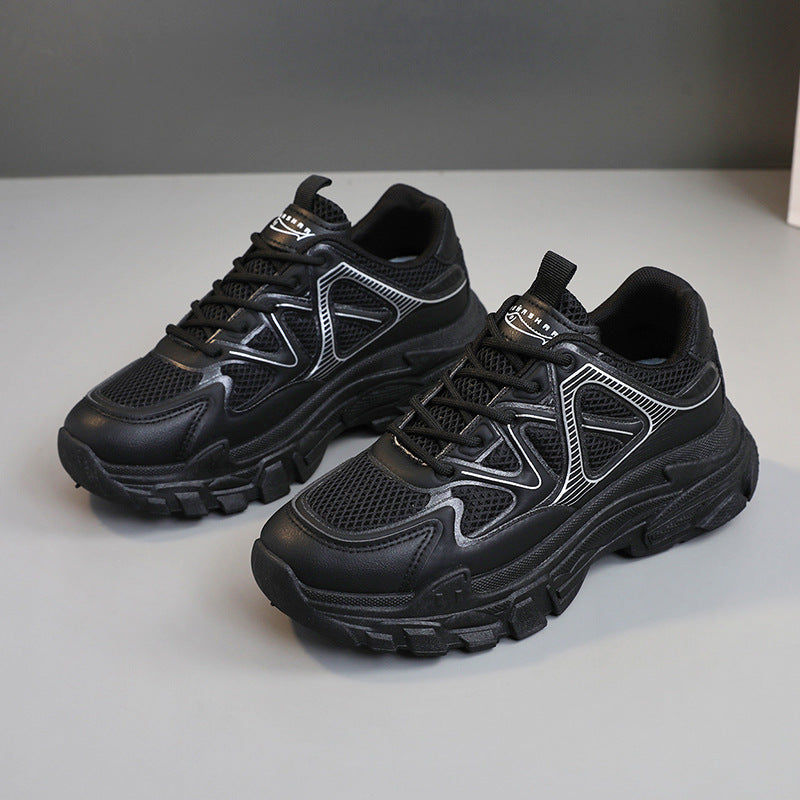 Damen sportliche Fitness Sneakers mit atmungsaktiver Mesh-Oberfläche EB