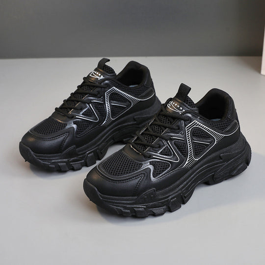 Damen sportliche Fitness Sneakers mit atmungsaktiver Mesh-Oberfläche EB