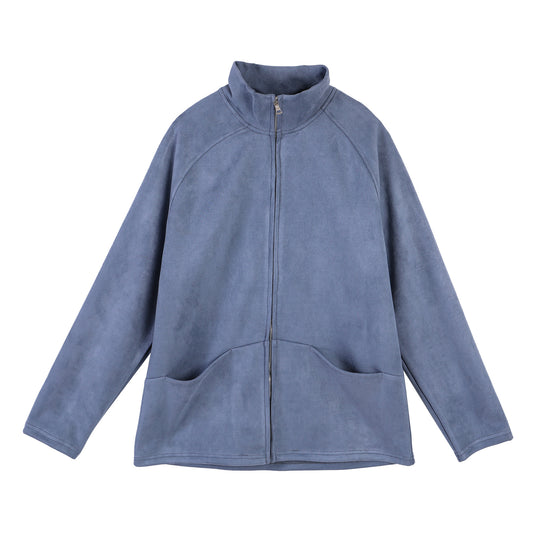 Damen Fleecejacke mit hohem Kragen und praktischen Taschen EB