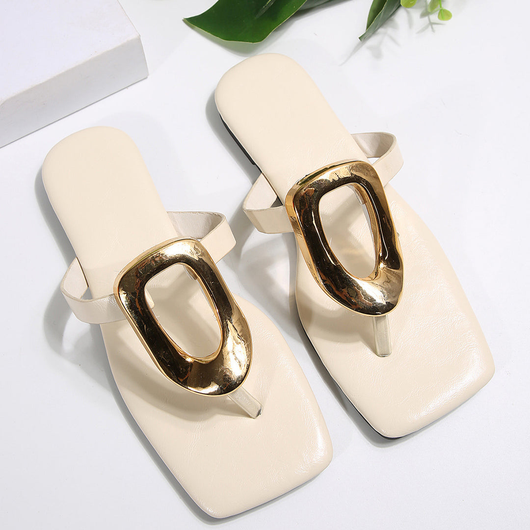Damen Elegante und modische Sandalen mit glänzendem Design EB