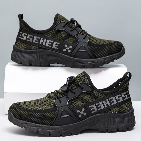 Damen Sportliche Mesh-Sneaker mit druckdämpfender Sohle und elastischem Schnürsystem EB