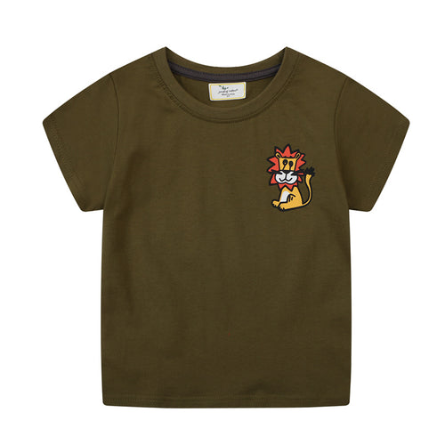 Kinder T-Shirt mit kreativem Löwen-Motiv EB