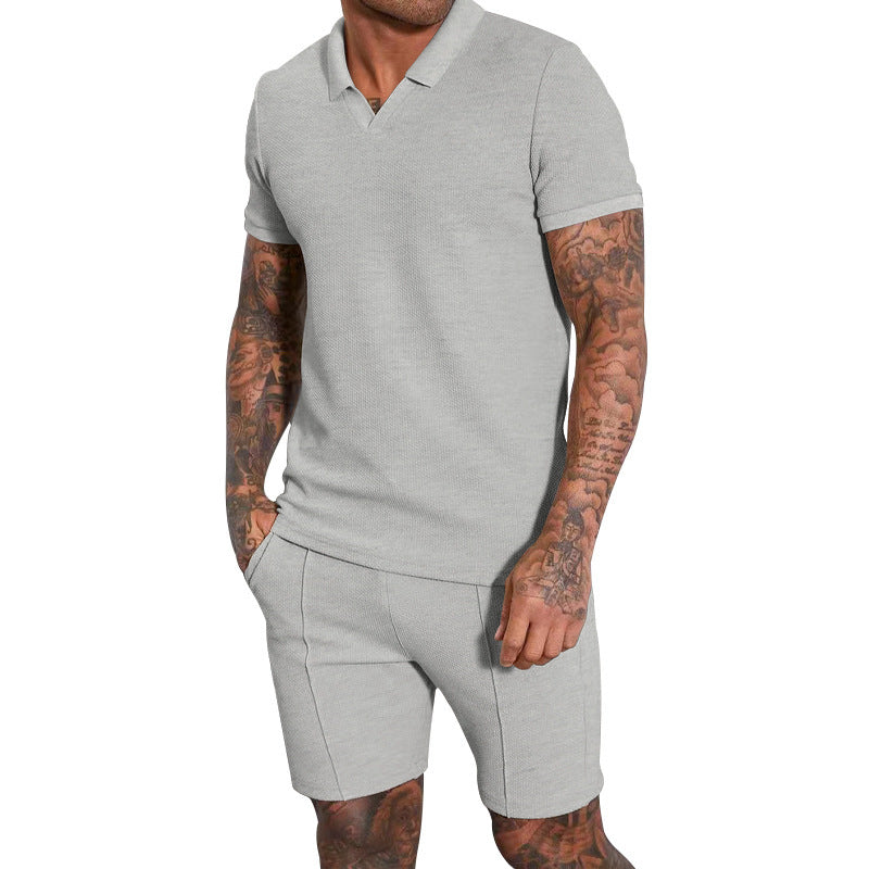 Herren Kurzarm Polohemd mit sportlichem Schnitt und Bundshorts EB