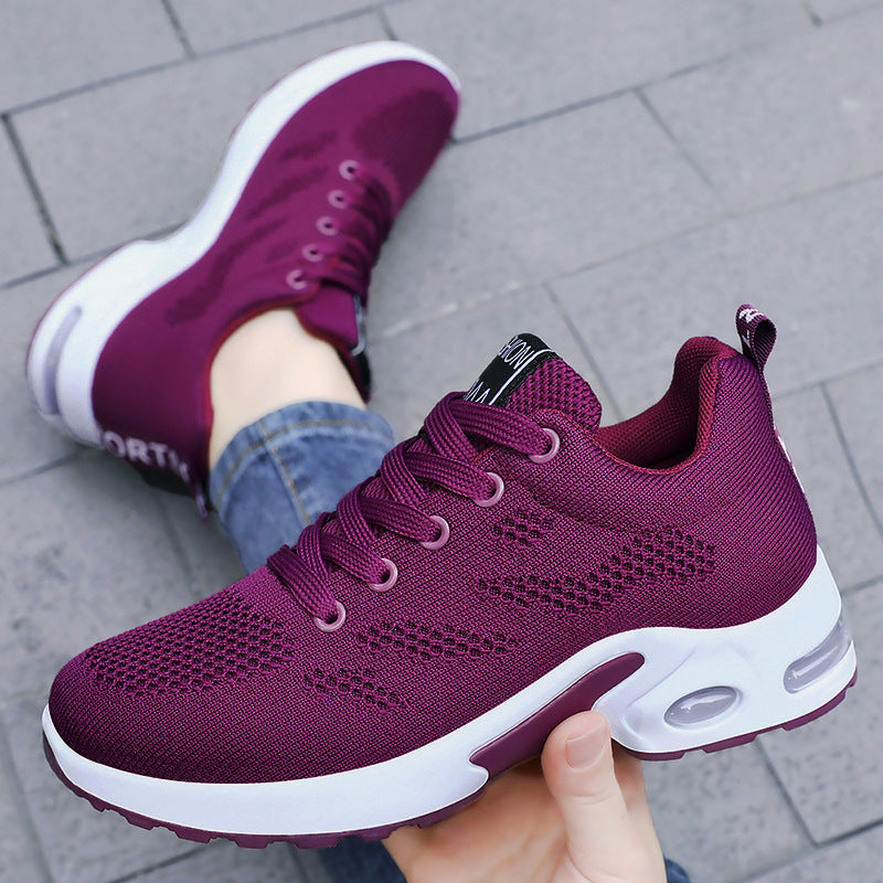 Damen Sportliche Sneaker mit atmungsaktivem Obermaterial und Dämpfung EB
