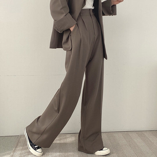 Damen elegantes Blazer-Set mit weitem Schnitt EB