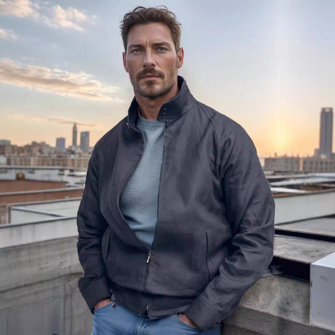 Herren leichte Übergangsjacke mit modernem Stehkragen EB