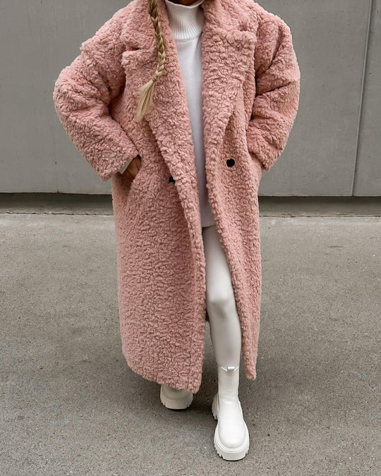Damen Kuschelige Teddyfelljacke im eleganten Oversize-Design EB