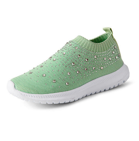 Damen Sneakers mit funkelnden Steinen EB