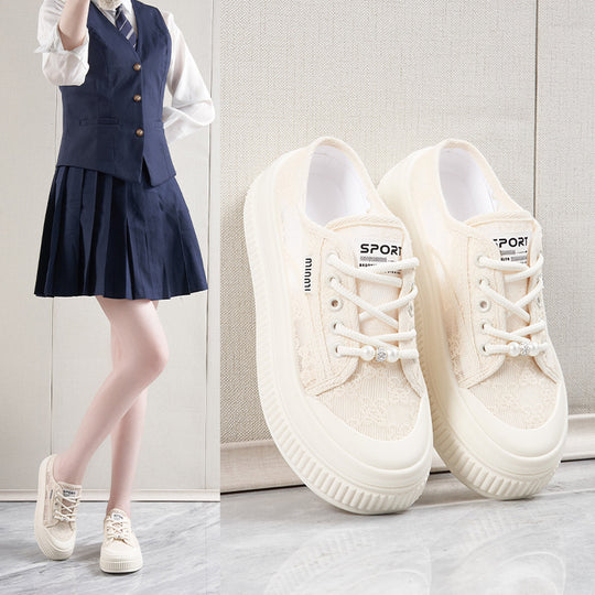 Damen Sneaker mit modischer Spitze und bequemer Sohle EB