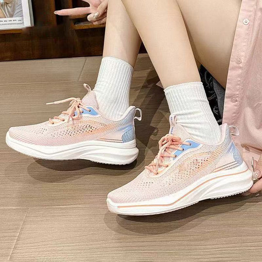 Damen Atmungsaktive Freizeit Sneakers mit stoßdämpfendem Obermaterial EB