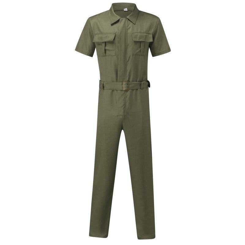 Damen Utility Overall mit praktischen Taschen und Gürteldesign EB