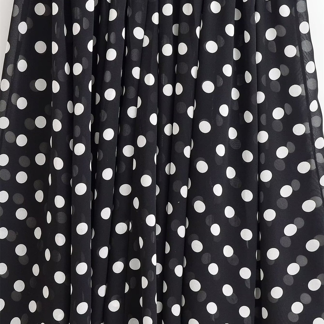 Damen Maxikleid mit schwingendem Rock und herzförmigem Ausschnitt EB