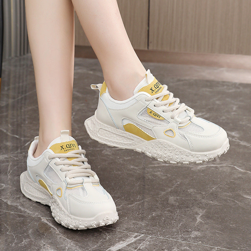 Damen Sportliche Sneakers mit atmungsaktiver Mesh-Oberfläche und dämpfender Sohle EB