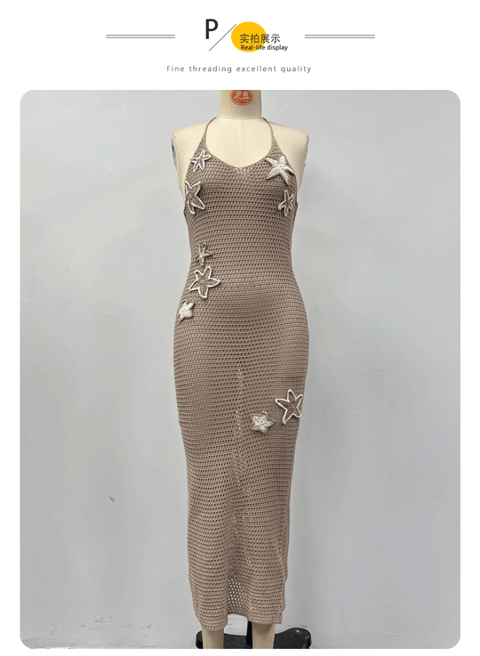 Damen Eleganter Häkel-Überwurf mit maritimen Akzenten EB
