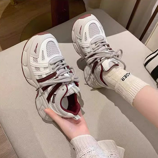 Damen Sportliche Sneakers mit atmungsaktivem Mesh-Obermaterial und gepolsterter Sohle EB