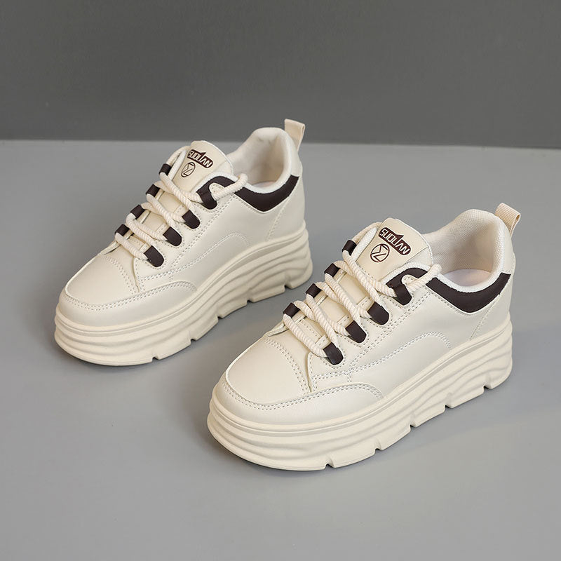 Damen Plattform Sneakers mit modischer Gummisohle und atmungsaktiver Oberkonstruktion EB