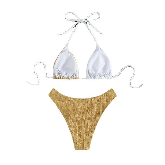 Damen Triangel-Bikini mit raffiniertem Rippdesign EB