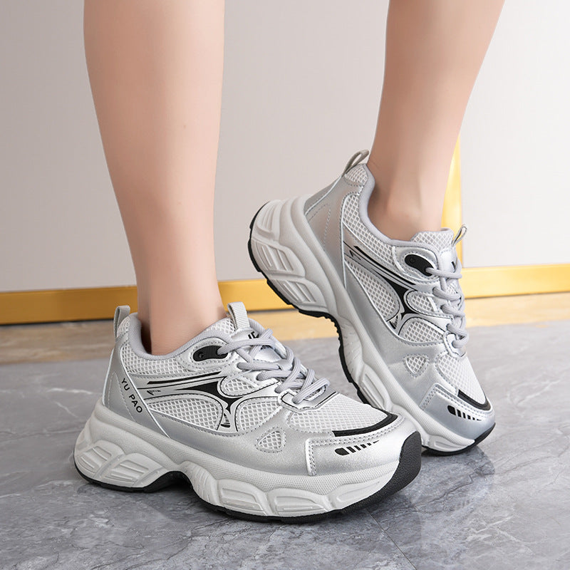 Damen Sportliche Laufschuhe mit atmungsaktivem Mesh-Obermaterial und stoßdämpfender Sohle EB