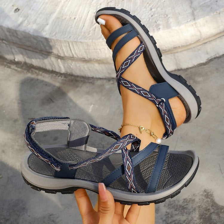 Damen Sportliche Outdoor-Sandalen mit verstellbaren Riemen EB