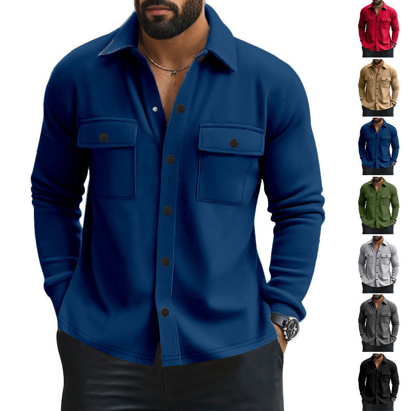 Herren strukturierte Arbeitsjacke mit praktischen Taschen EB