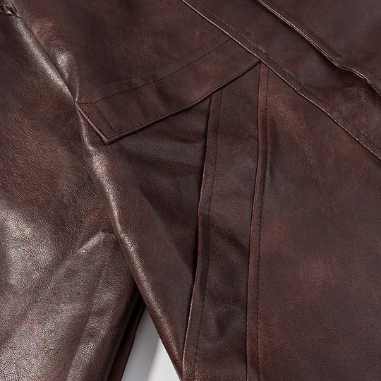 Damen Kunstlederjacke im modernen Schnitt mit lässigen Taschen EB