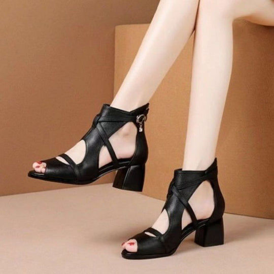 Damen elegante Slingback-Sandalen mit modischem Riemendesign EB