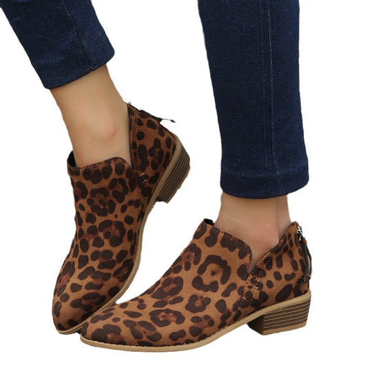 Damen modische Stiefeletten mit hochwertigen Metallic-Obermaterial und elegantem Design EB