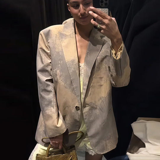 Damen Oversized Blazer mit kunstvollem Farbverlauf EB