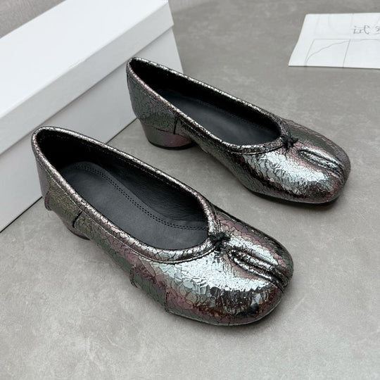 Damen Ballerinas mit schimmerndem Obermaterial und bequemer Passform EB