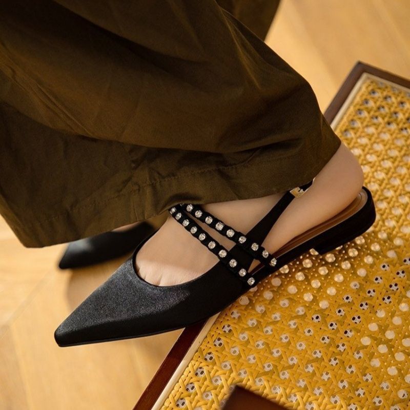 Damen elegante Slingback Pumps mit funkelnden Strassverzierungen EB