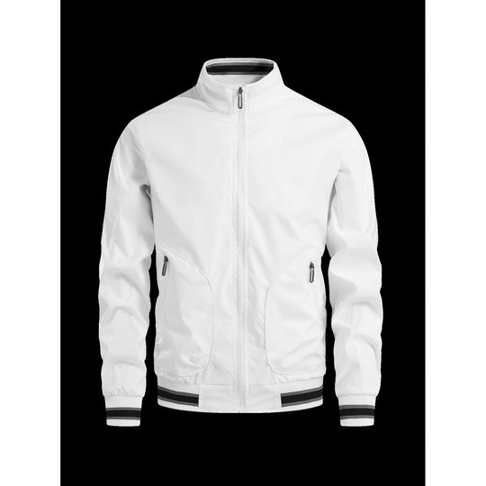 Herren sportliche Übergangsjacke mit hohem Kragen und praktischen Reißverschlusstaschen EB
