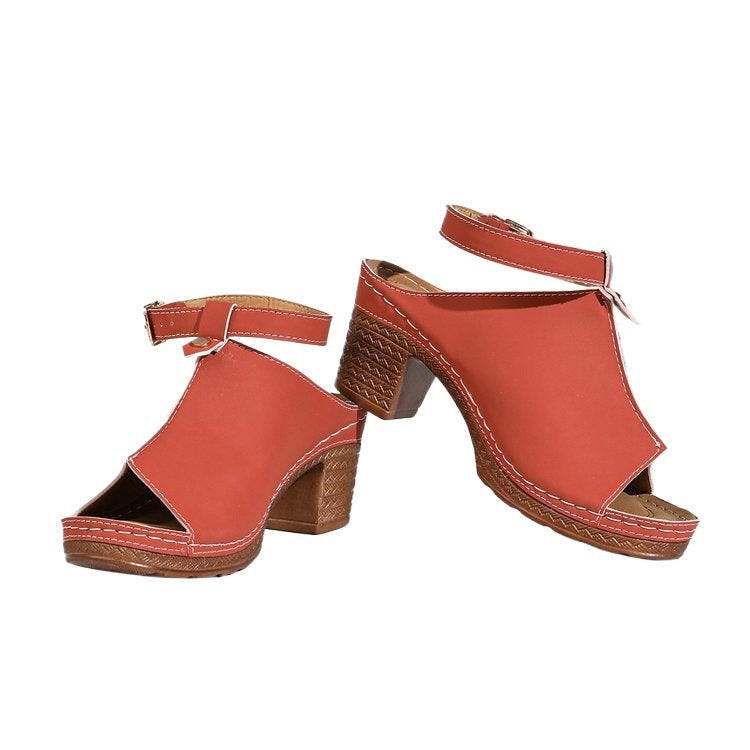 Damen Trendige Sandaletten mit geschlossener Zehenpartie und elegantem Riemendesign EB