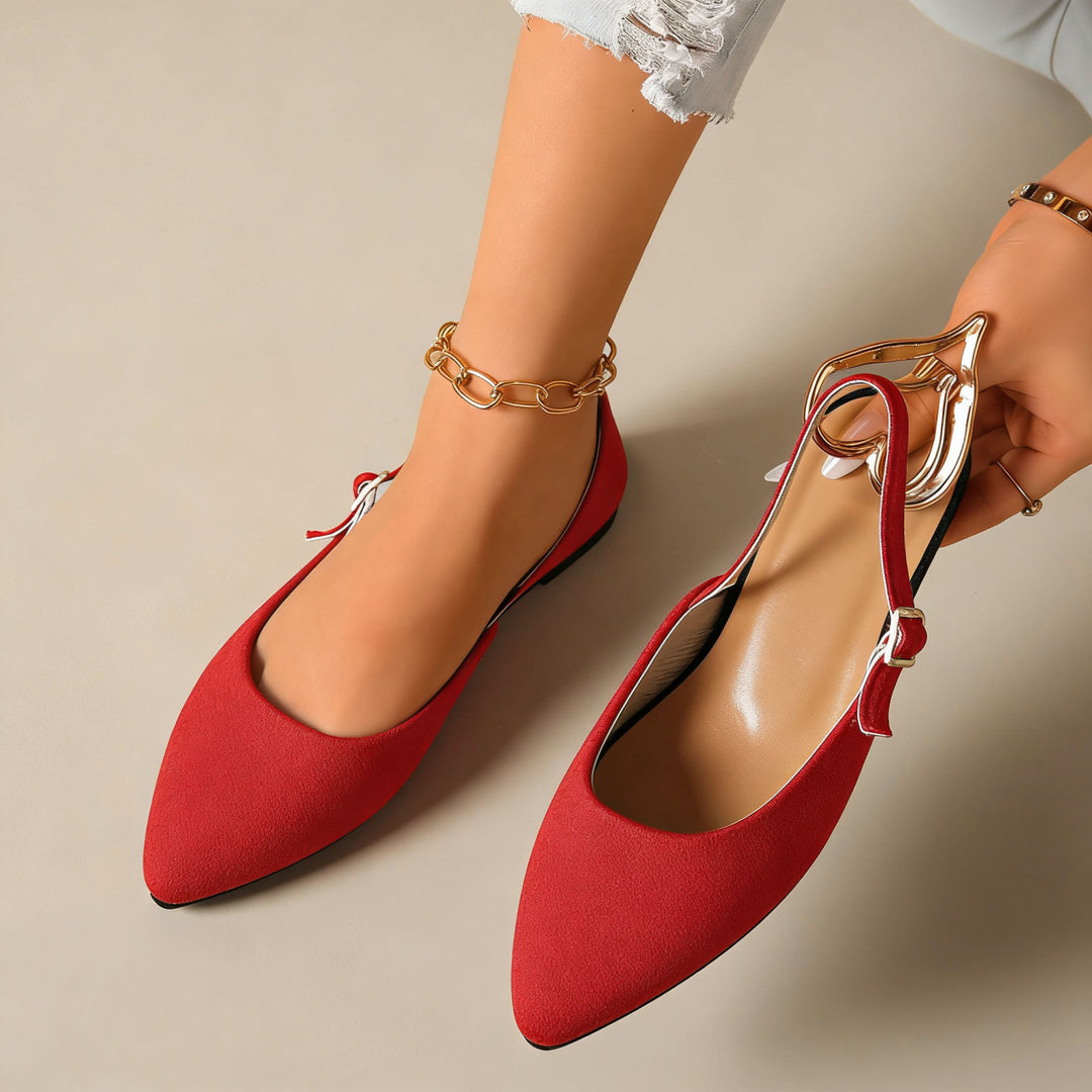 Damen Elegante Slingback-Pumps mit modischem Ketten-Detail EB
