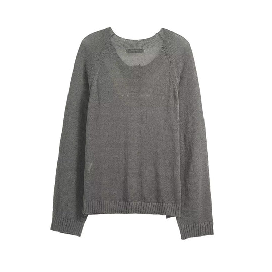 Damen lässiger Pullover mit Knopfdetails EB