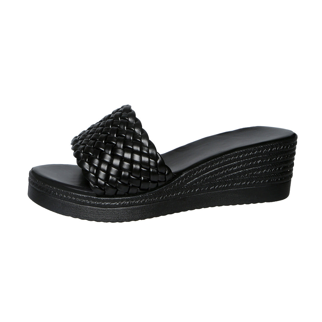 Damen Wedge-Sandalen mit geflochtenem Riemen und ergonomischer Sohle EB