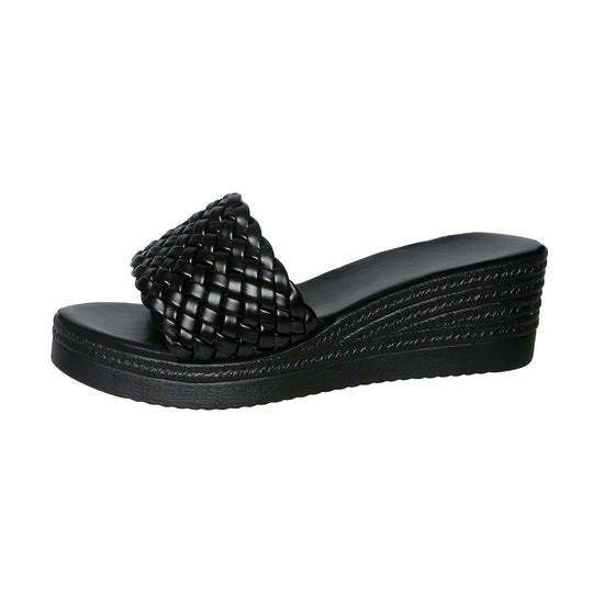 Damen Wedge-Sandalen mit geflochtenem Riemen und ergonomischer Sohle EB
