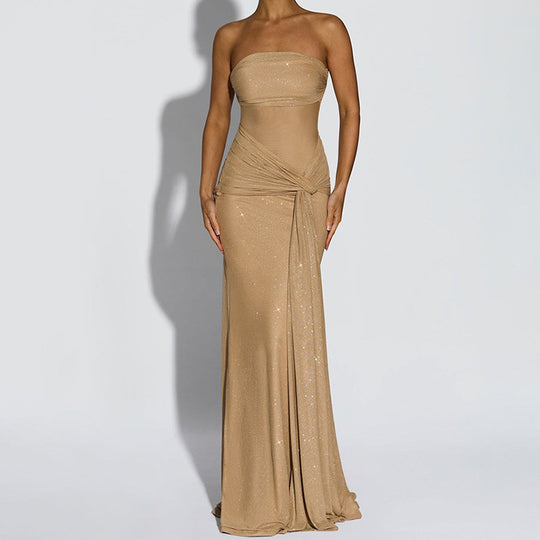 Damen Glamouröses Abendkleid mit Drapierungen EB