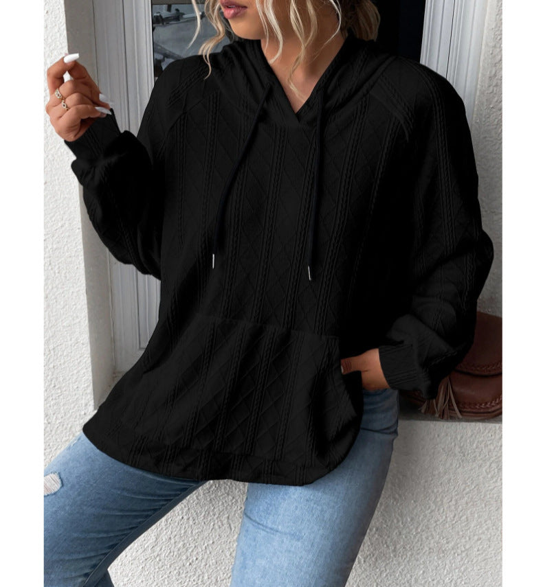 Damen Relaxed Fit Kapuzenpullover mit strukturiertem Design EB